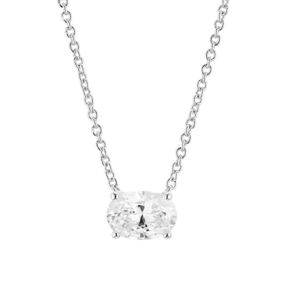 Eliot Danori
Oval Cubic Zirconia Necklace, 16" + 2" extender